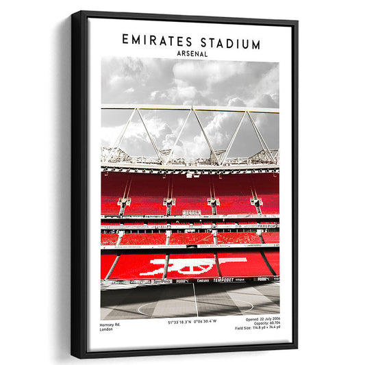 Emirates Stadium Arsenal Art Print, Football Wall Artemirates Stadium Art Print, Framed Canvas Prints Wall Art