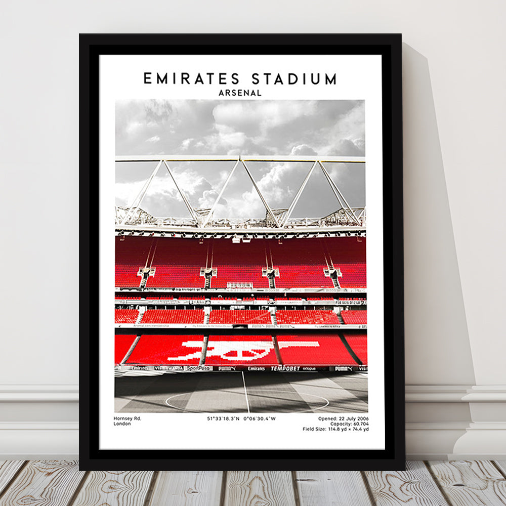 Emirates Stadium Arsenal Art Print, Football Wall Artemirates Stadium Art Print, Framed Canvas Prints Wall Art