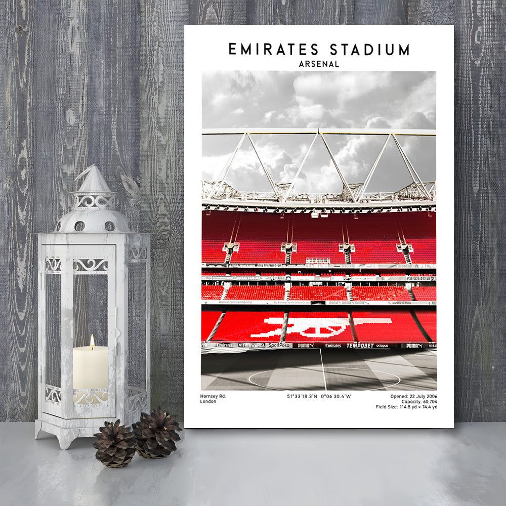 Emirates Stadium Arsenal Art Print, Football Wall Artemirates Stadium Art Print, Canvas Prints Wall Art, Man Cave Decor