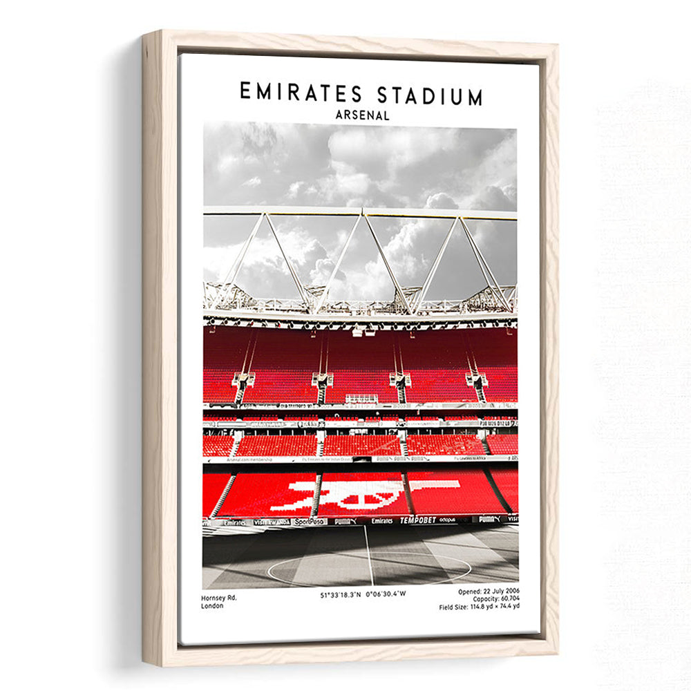 Emirates Stadium Arsenal Art Print, Football Wall Artemirates Stadium Art Print, Framed Canvas Prints Wall Art