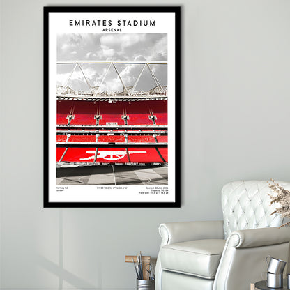 Emirates Stadium Arsenal Art Print, Football Wall Artemirates Stadium Art Print, Framed Art Prints Wall Decor