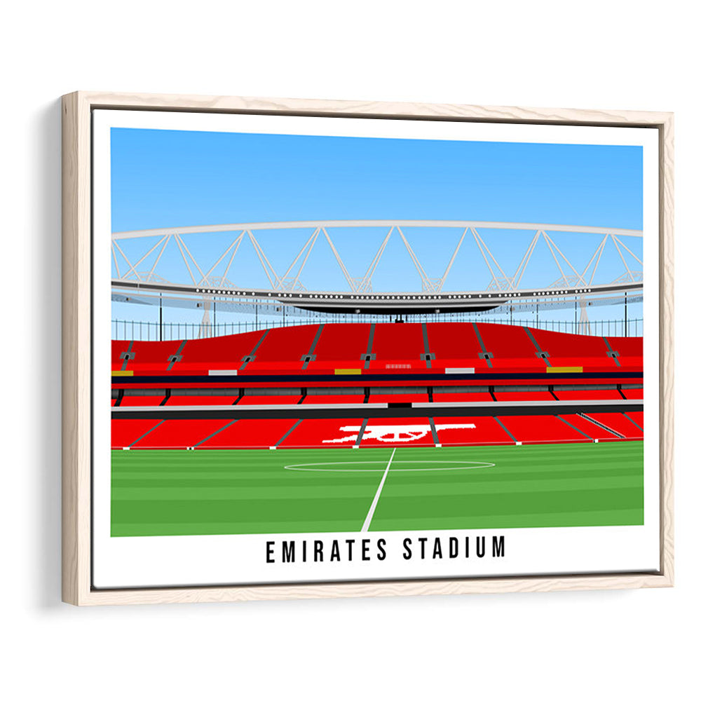 Emirates Stadium Arsenal Home Ground Print, Football Wall Art, Sport Art Print, Framed Canvas Print Wall Art