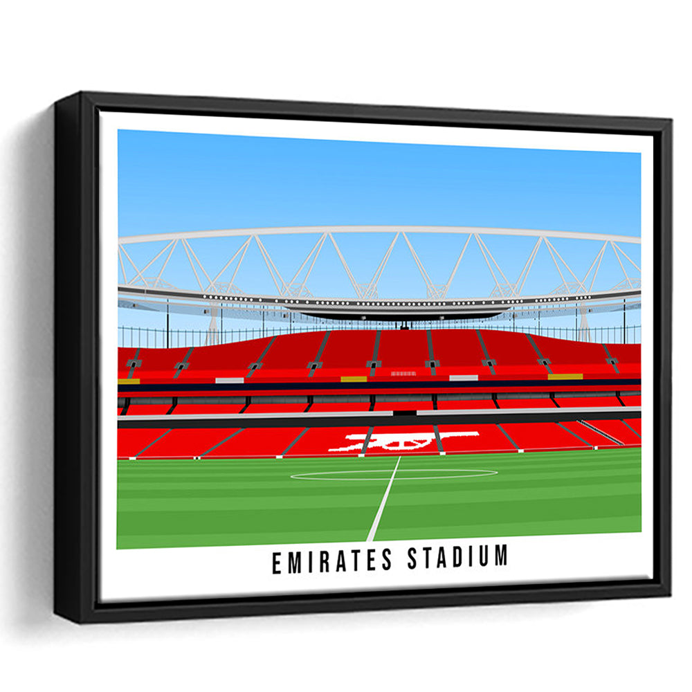 Emirates Stadium Arsenal Home Ground Print, Football Wall Art, Sport Art Print, Framed Canvas Print Wall Art