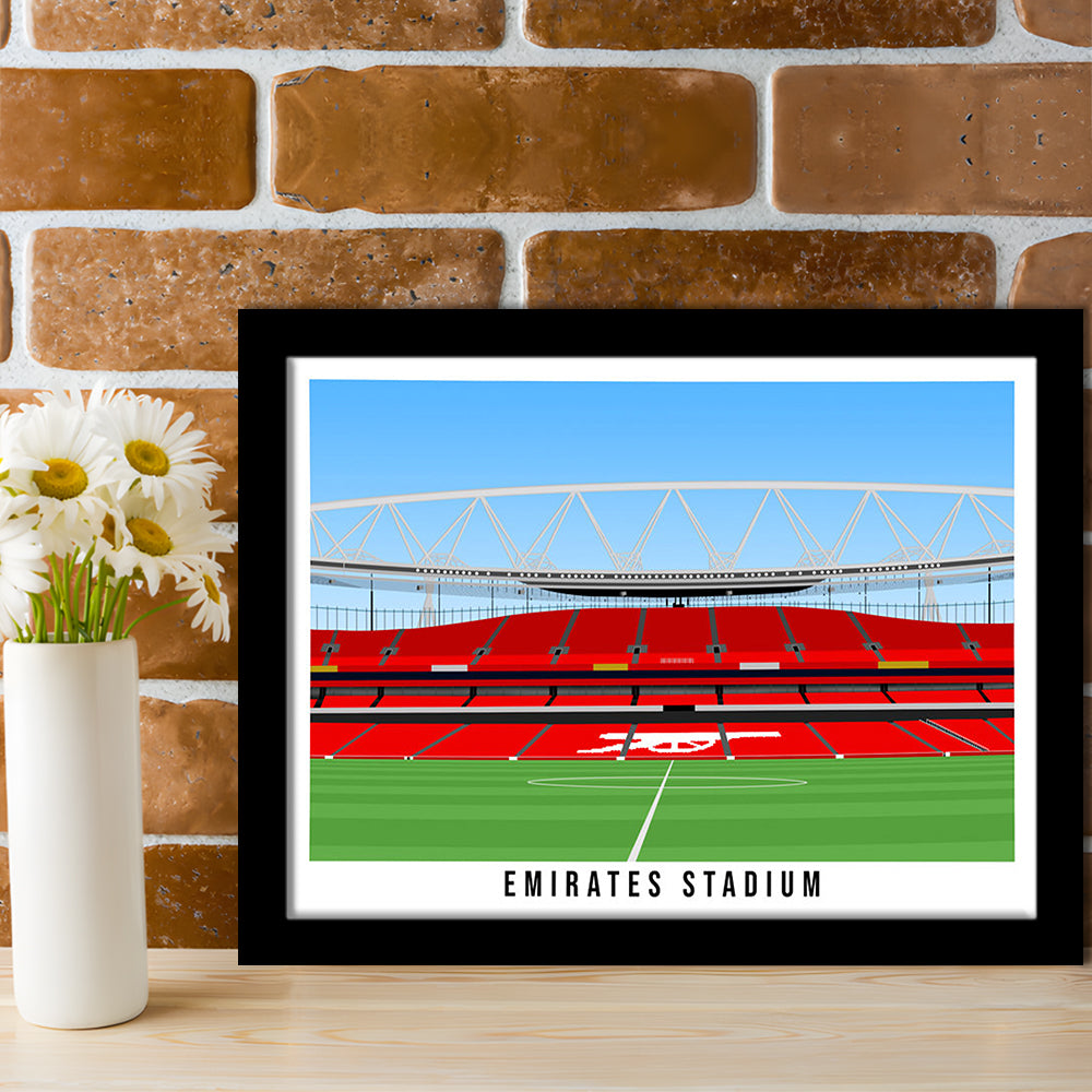 Emirates Stadium Arsenal Home Ground Print, Football Wall Art, Sport Art Print, Framed Art Print Wall Decor