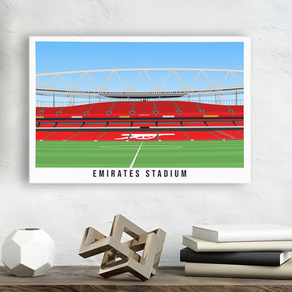 Emirates Stadium Arsenal Home Ground Print, Football Wall Art, Sport Art Print, Canvas Print Wall Art, Man Cave Gift