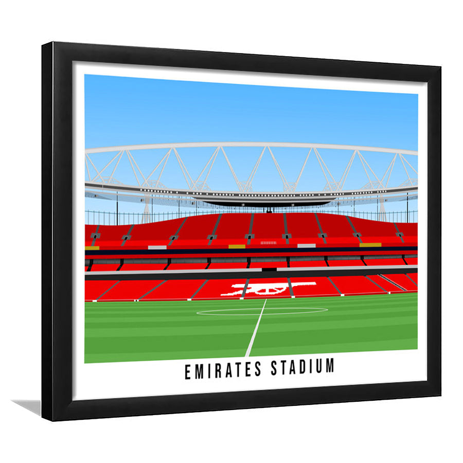 Emirates Stadium Arsenal Home Ground Print, Football Wall Art, Sport Art Print, Framed Art Print Wall Decor