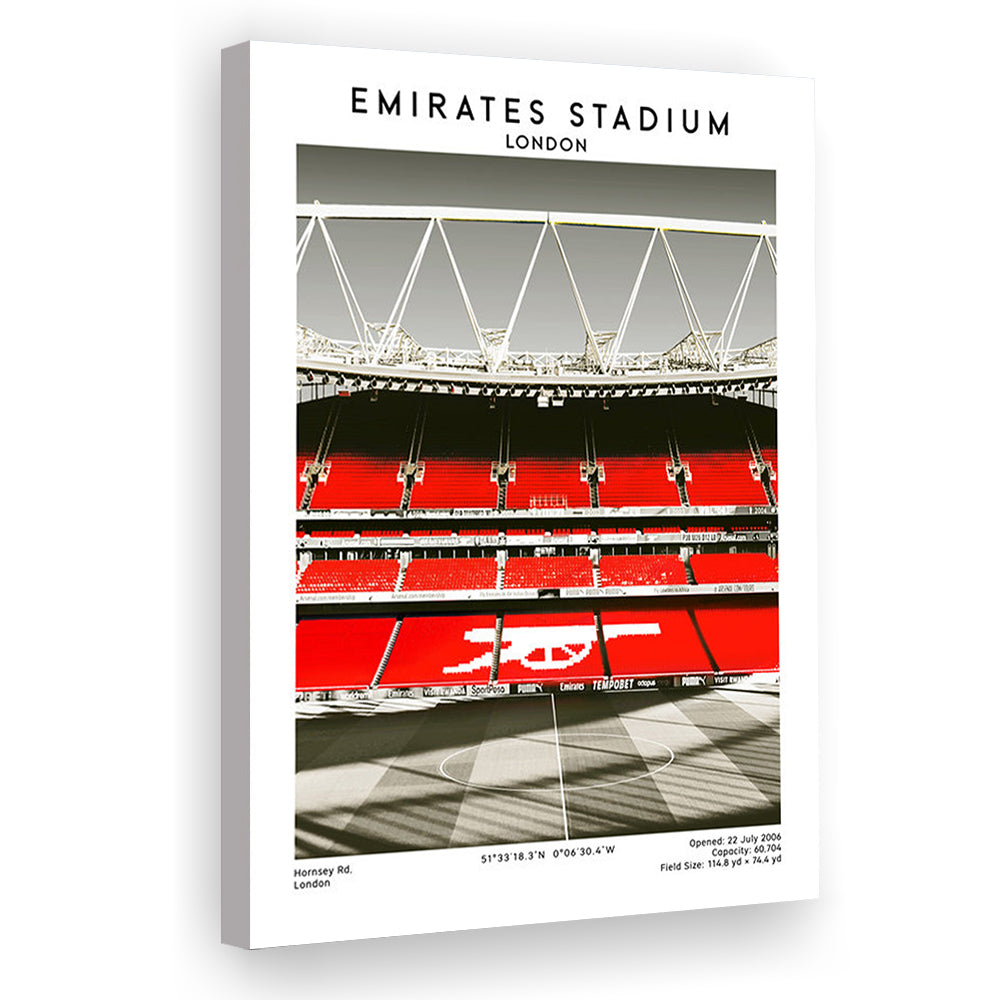 Emirates Stadium Art Print, Arsenal Home Ground, Football Fan Gift, Canvas Prints Wall Art, Man Cave Decor