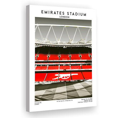 Emirates Stadium Art Print, Arsenal Home Ground, Football Fan Gift, Canvas Prints Wall Art, Man Cave Decor