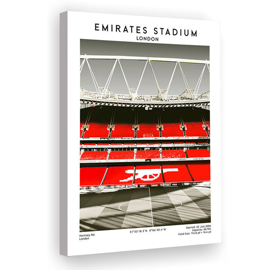 Emirates Stadium Art Print, Arsenal Home Ground, Football Fan Gift, Canvas Prints Wall Art, Man Cave Decor