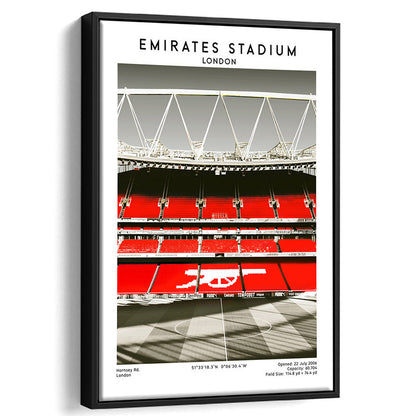 Emirates Stadium Art Print, Arsenal Home Ground, Football Fan Gift, Framed Canvas Prints Wall Art