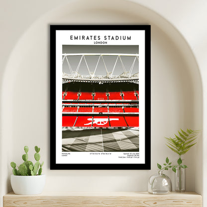 Emirates Stadium Art Print, Arsenal Home Ground, Football Fan Gift, Framed Art Prints Wall Decor