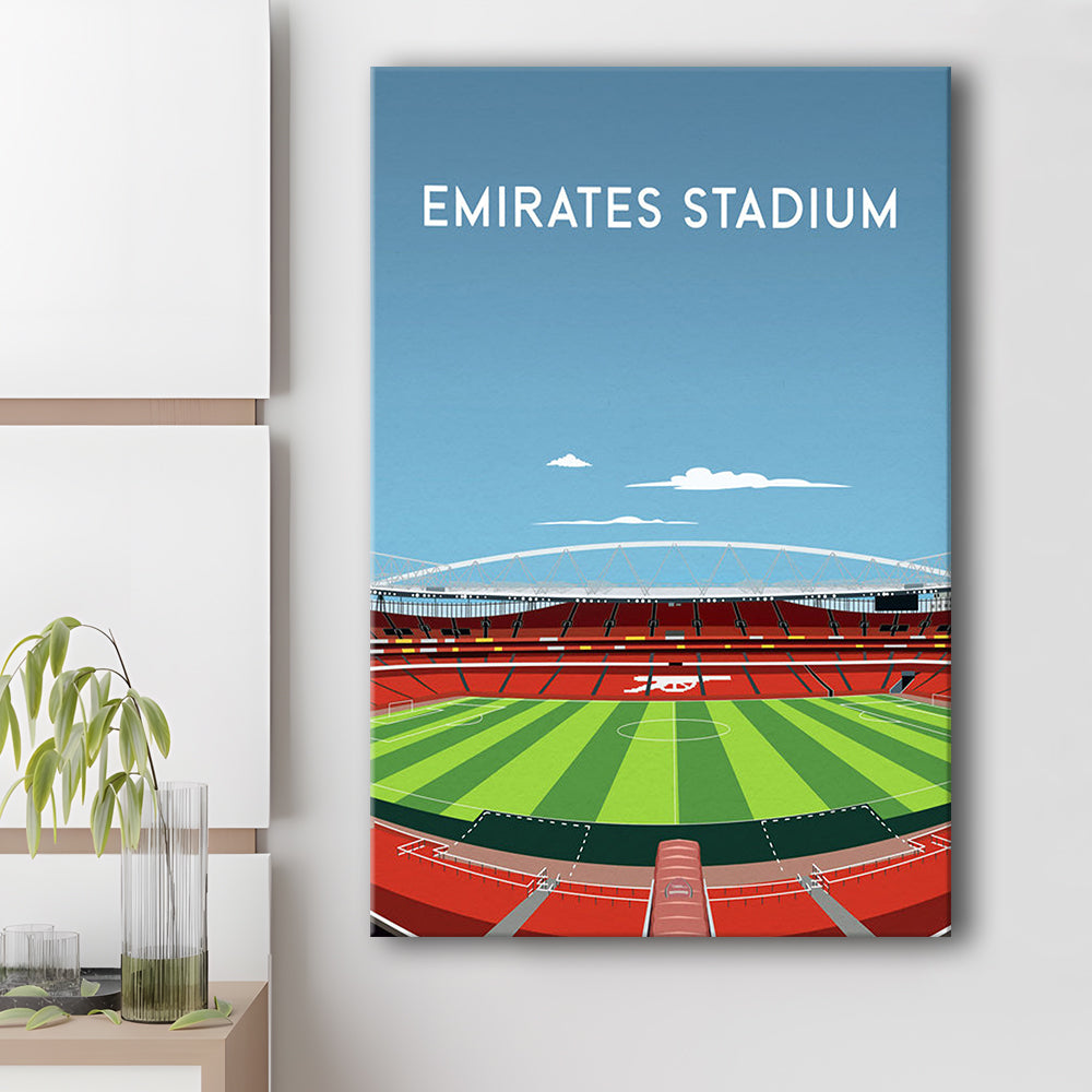 Emirates Stadium Art Print, Arsenal Home Ground Print, England Football Wall, Canvas Prints Wall Art, Man Cave Decor