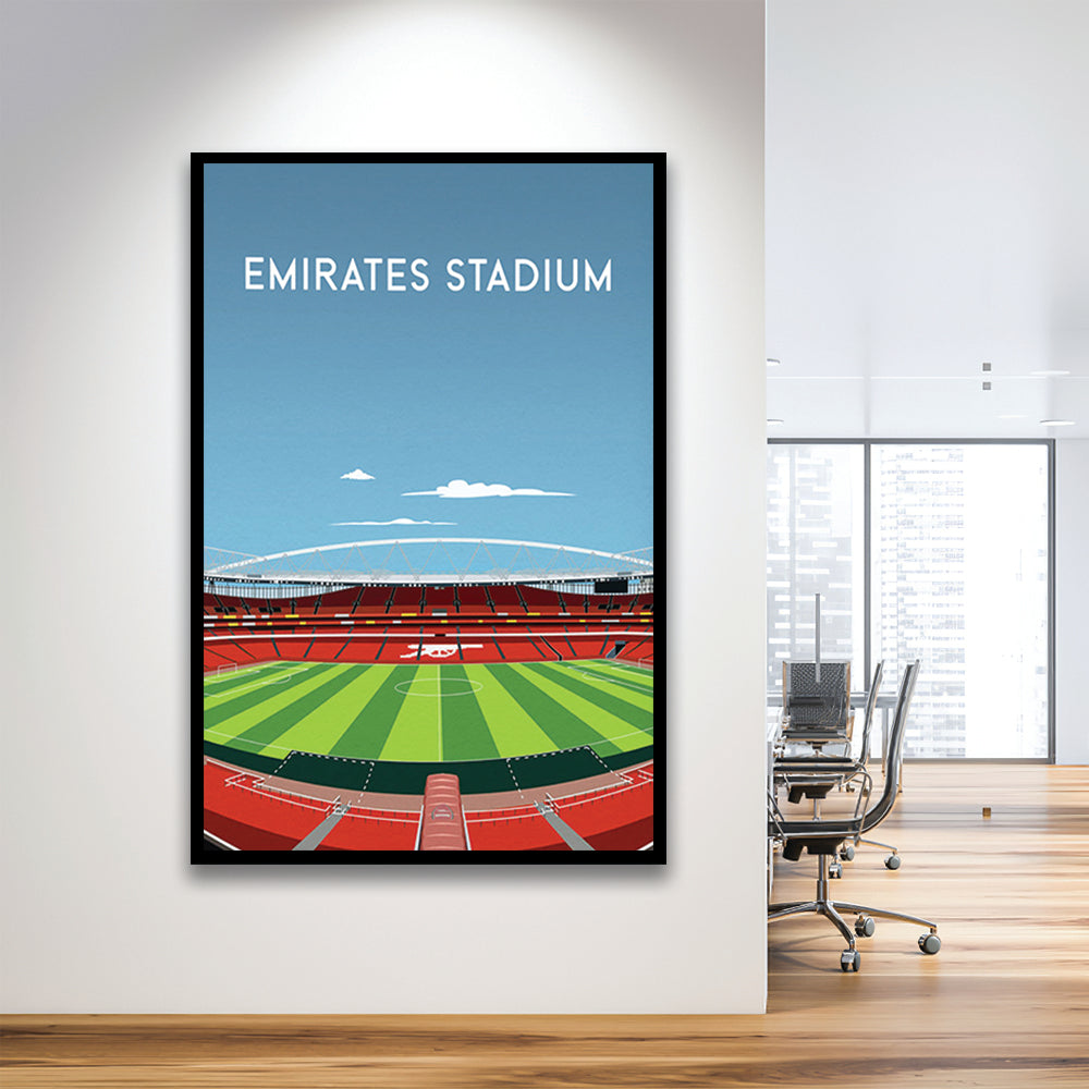 Emirates Stadium Art Print, Arsenal Home Ground Print, England Football Wall, Framed Art Prints Wall Decor