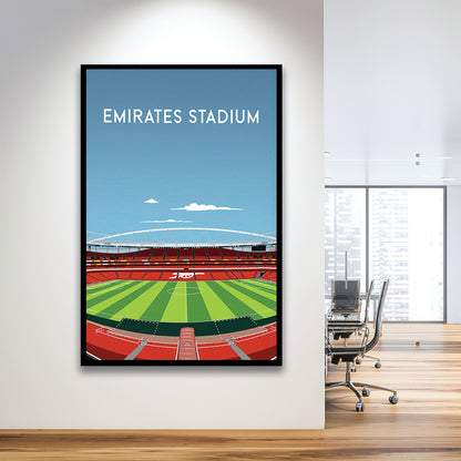 Emirates Stadium Art Print, Arsenal Home Ground Print, England Football Wall, Framed Art Prints Wall Decor