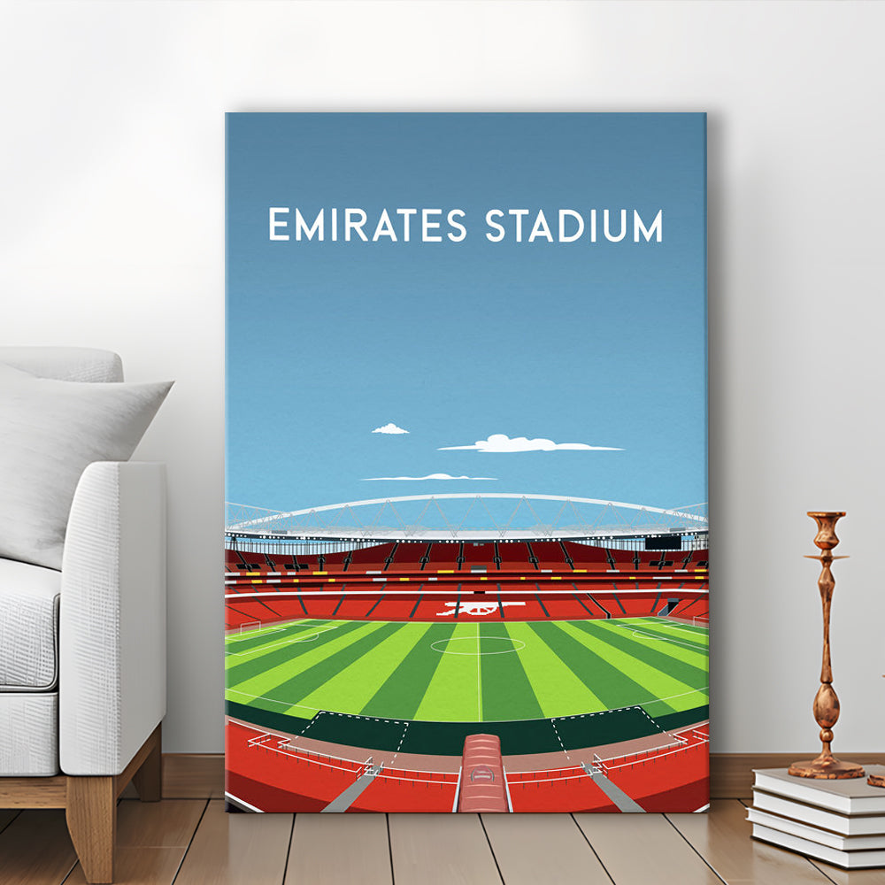 Emirates Stadium Art Print, Arsenal Home Ground Print, England Football Wall, Canvas Prints Wall Art, Man Cave Decor