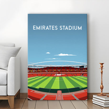 Emirates Stadium Art Print, Arsenal Home Ground Print, England Football Wall, Canvas Prints Wall Art, Man Cave Decor