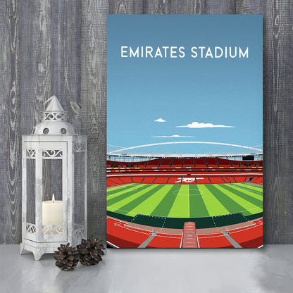 Emirates Stadium Art Print, Arsenal Home Ground Print, England Football Wall, Canvas Prints Wall Art, Man Cave Decor