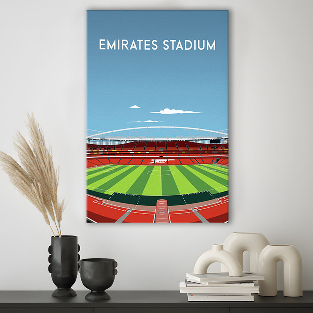 Emirates Stadium Art Print, Arsenal Home Ground Print, England Football Wall, Canvas Prints Wall Art, Man Cave Decor
