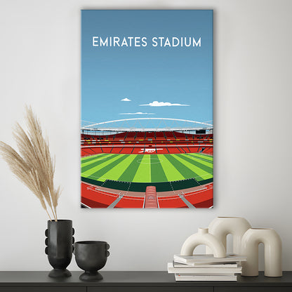 Emirates Stadium Art Print, Arsenal Home Ground Print, England Football Wall, Canvas Prints Wall Art, Man Cave Decor
