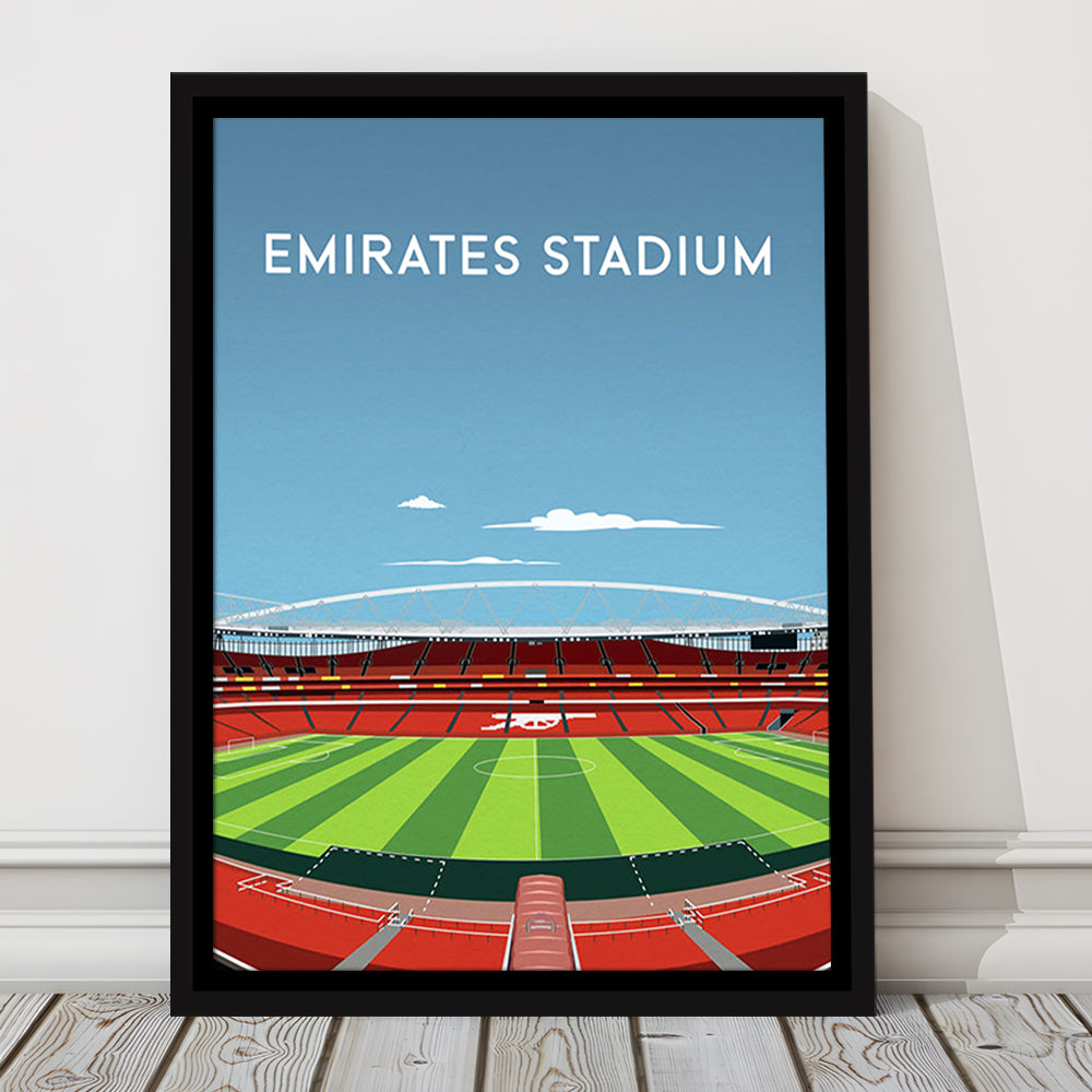 Emirates Stadium Art Print, Arsenal Home Ground Print, England Football Wall, Framed Canvas Prints Wall Art