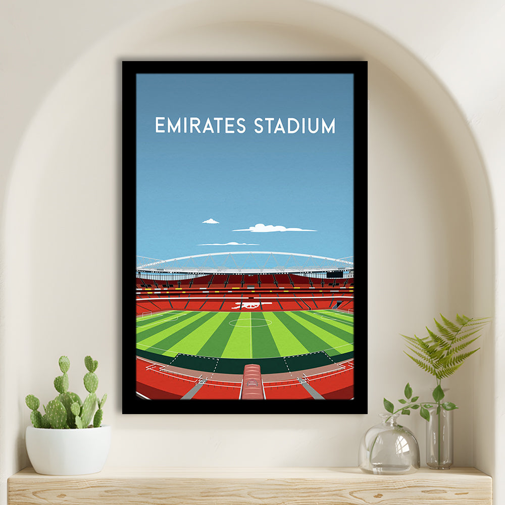 Emirates Stadium Art Print, Arsenal Home Ground Print, England Football Wall, Framed Art Prints Wall Decor