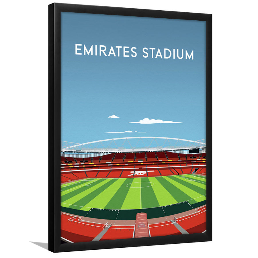 Emirates Stadium Art Print, Arsenal Home Ground Print, England Football Wall, Framed Art Prints Wall Decor