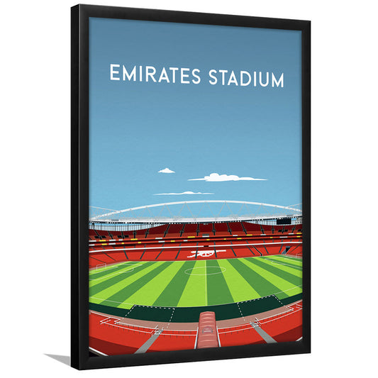 Emirates Stadium Art Print, Arsenal Home Ground Print, England Football Wall, Framed Art Prints Wall Decor