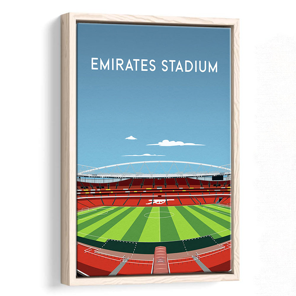 Emirates Stadium Art Print, Arsenal Home Ground Print, England Football Wall, Framed Canvas Prints Wall Art