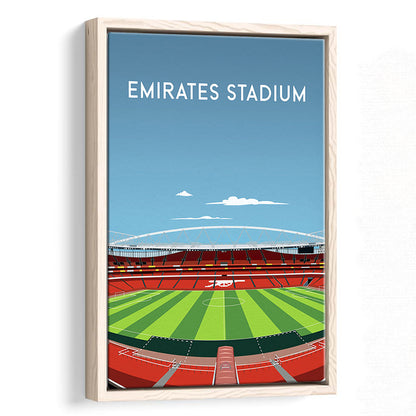 Emirates Stadium Art Print, Arsenal Home Ground Print, England Football Wall, Framed Canvas Prints Wall Art