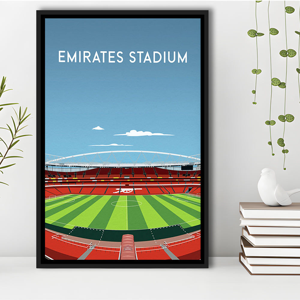 Emirates Stadium Art Print, Arsenal Home Ground Print, England Football Wall, Framed Canvas Prints Wall Art