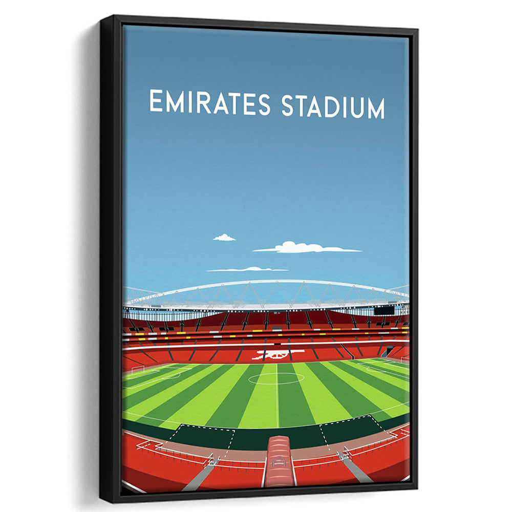 Emirates Stadium Art Print, Arsenal Home Ground Print, England Football Wall, Framed Canvas Prints Wall Art