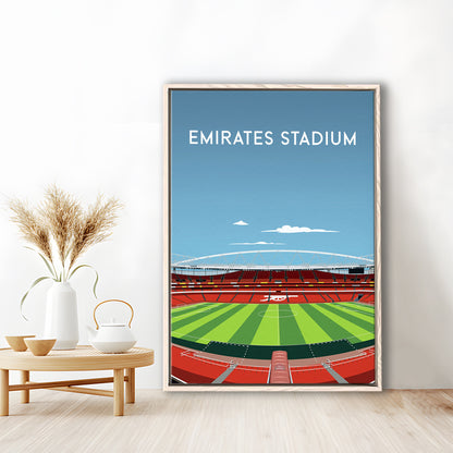 Emirates Stadium Art Print, Arsenal Home Ground Print, England Football Wall, Framed Canvas Prints Wall Art