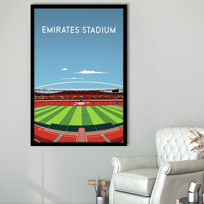 Emirates Stadium Art Print, Arsenal Home Ground Print, England Football Wall, Framed Art Prints Wall Decor