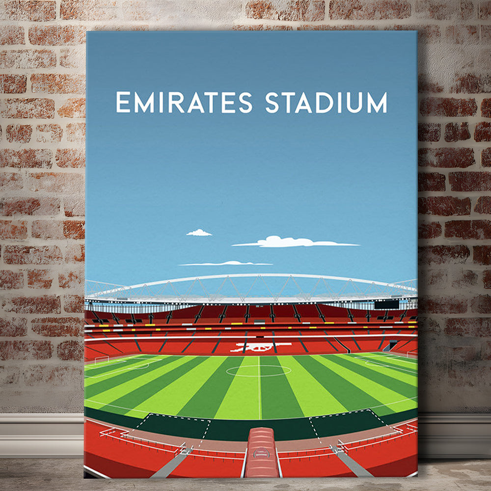 Emirates Stadium Art Print, Arsenal Home Ground Print, England Football Wall, Canvas Prints Wall Art, Man Cave Decor