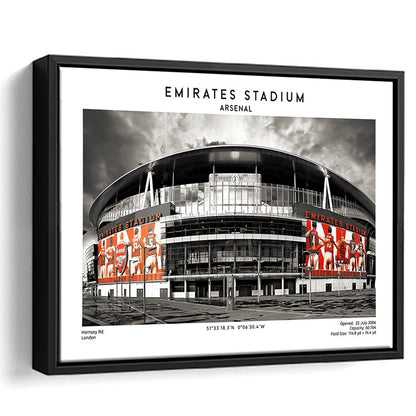Emirates Stadium Print,Arsenal Home Ground Print,England Football Wall Art, Framed Canvas Print Wall Art