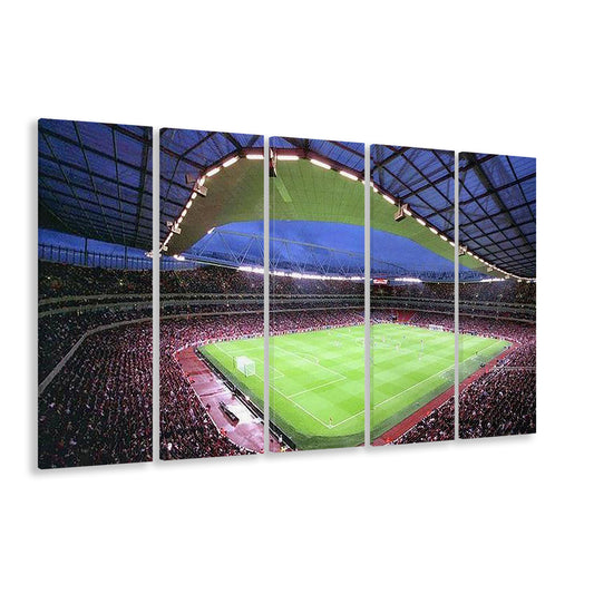 Emirates Stadium, Stadium Canvas, Sport Art, 5 Panel B, Extra Large Canvas, Canvas Print Wall Art