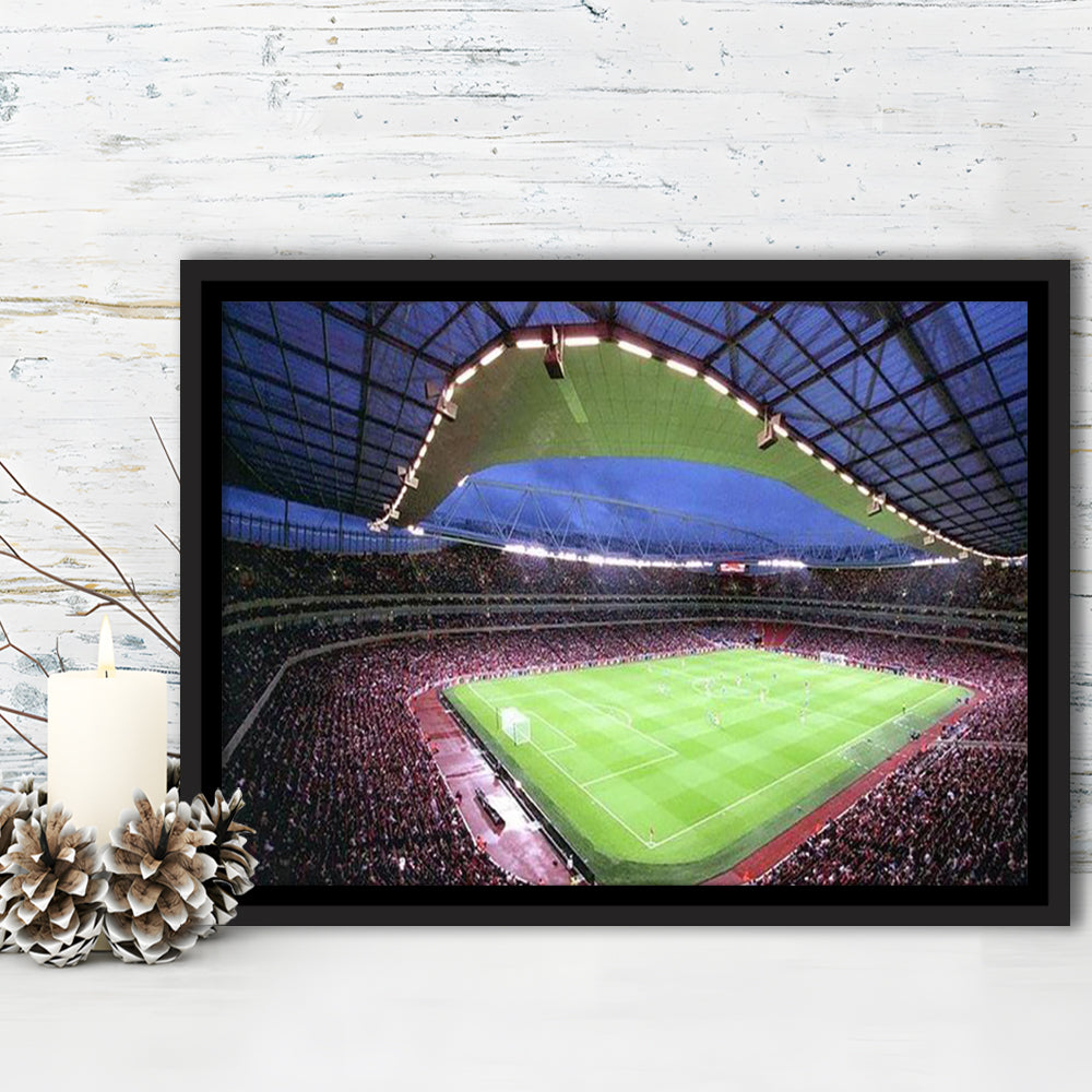 Emirates Stadium, Stadium Canvas, Sport Art, Framed Canvas Print Wall Art, Floating Frame