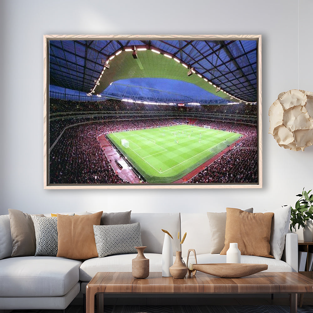 Emirates Stadium, Stadium Canvas, Sport Art, Framed Canvas Print Wall Art, Floating Frame