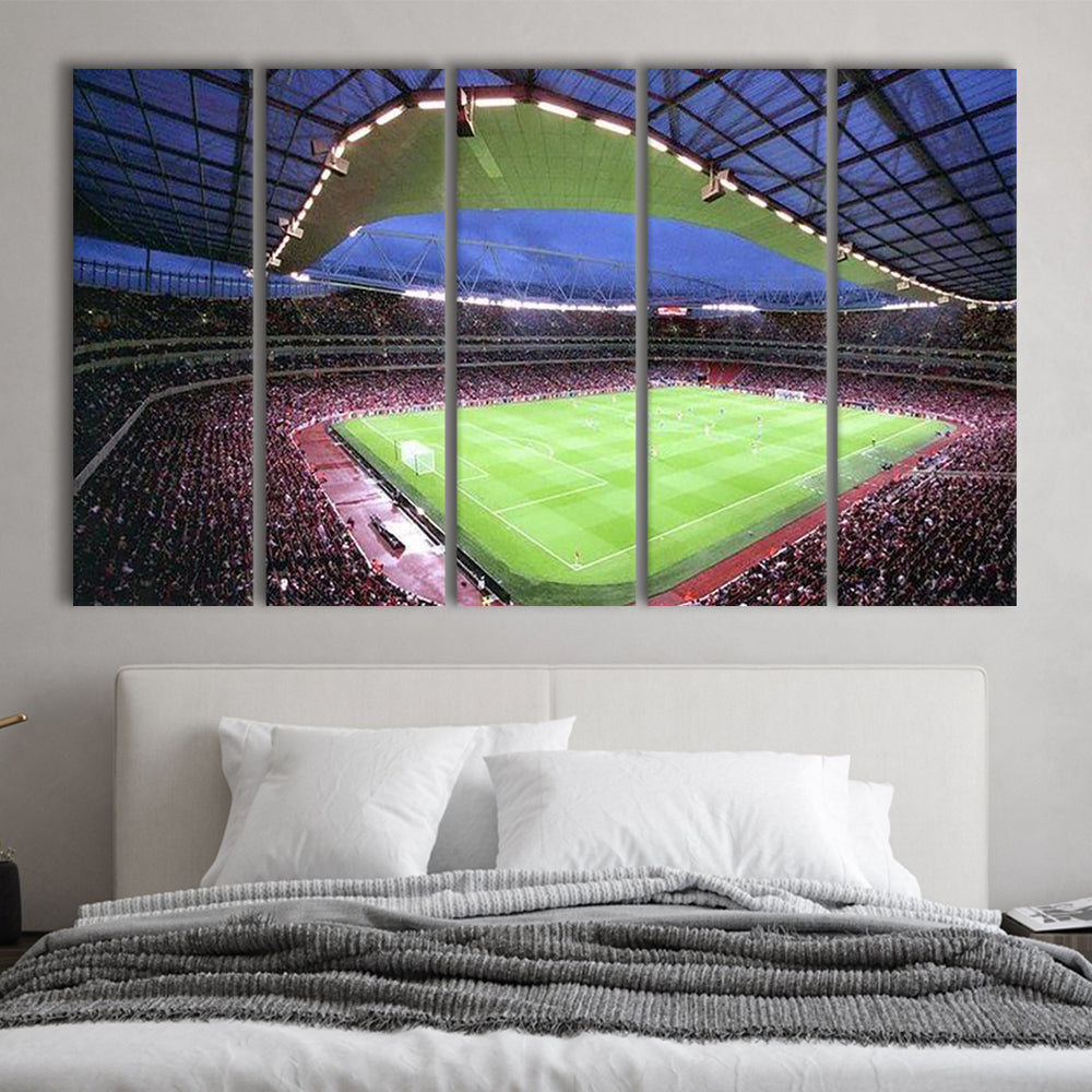 Emirates Stadium, Stadium Canvas, Sport Art, 5 Panel B, Extra Large Canvas, Canvas Print Wall Art