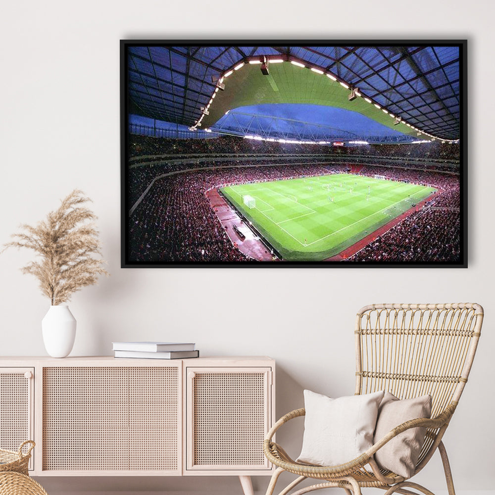 Emirates Stadium, Stadium Canvas, Sport Art, Framed Canvas Print Wall Art, Floating Frame
