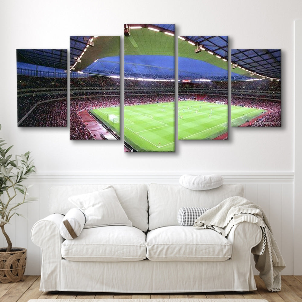 Emirates Stadium, Stadium Canvas, Sport Art, Gift for him, 5 Panel, Large Canvas, Canvas Print Wall Art