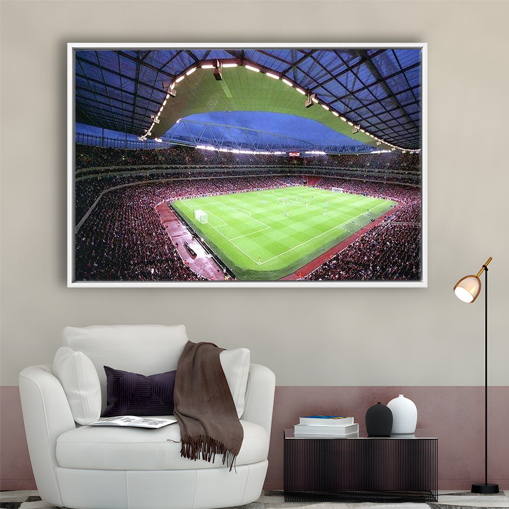 Emirates Stadium, Stadium Canvas, Sport Art, Framed Canvas Print Wall Art, Floating Frame