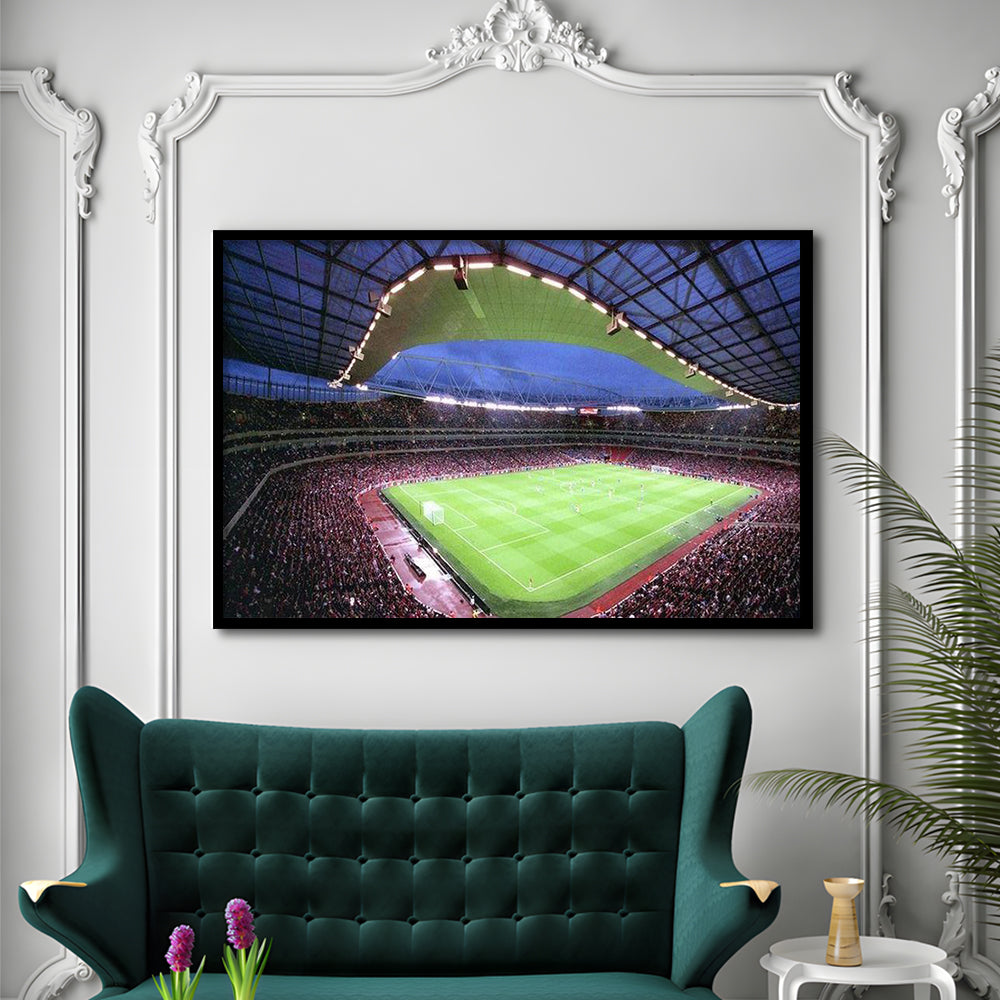 Emirates Stadium, Stadium Canvas, Sport Art, Gift for him, Framed Art Print Wall Decor, Picture Framed
