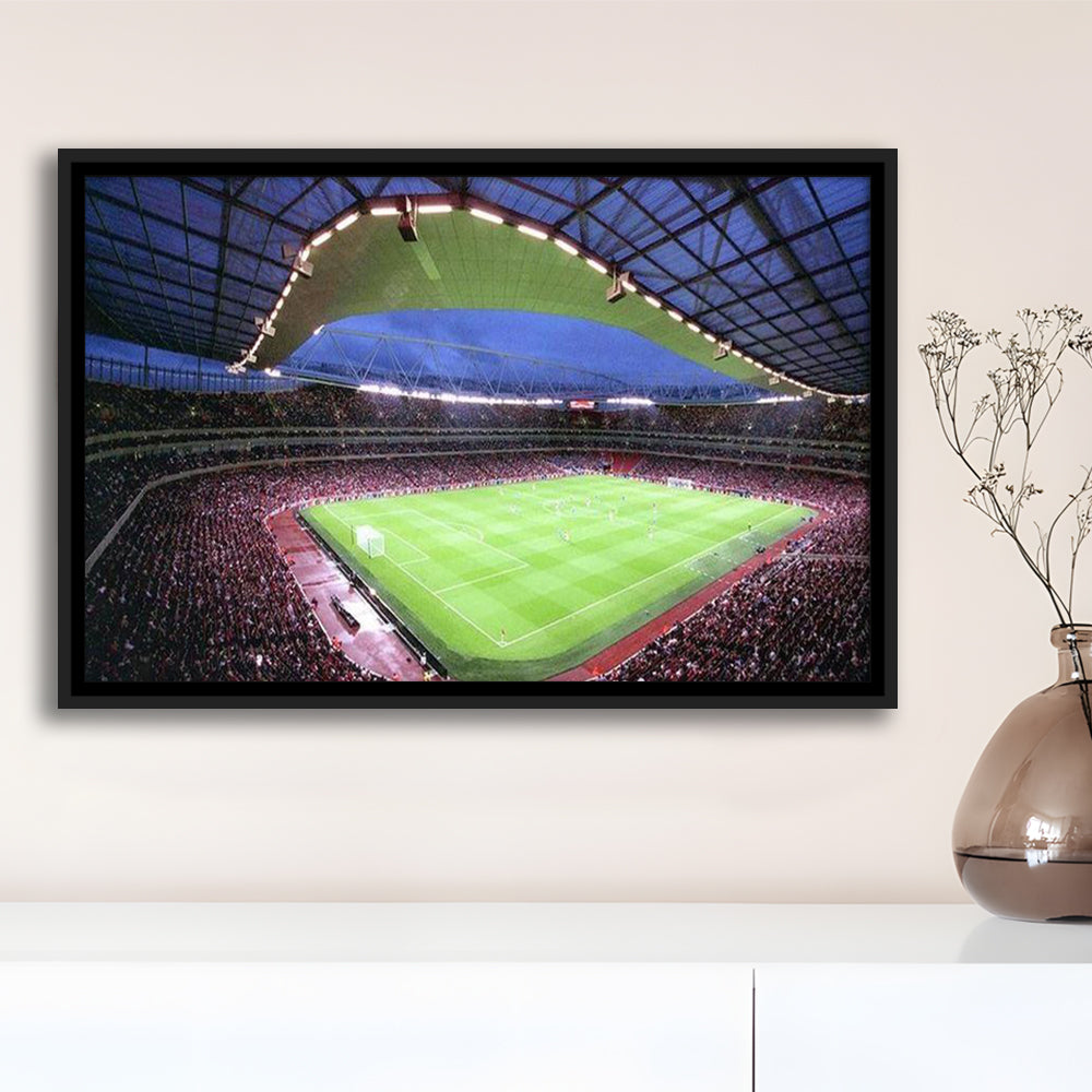 Emirates Stadium, Stadium Canvas, Sport Art, Framed Canvas Print Wall Art, Floating Frame