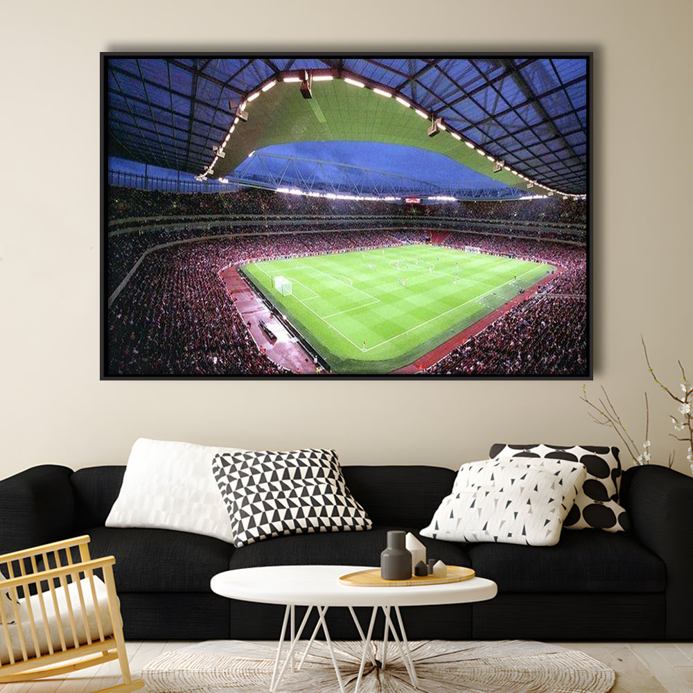 Emirates Stadium, Stadium Canvas, Sport Art, Framed Canvas Print Wall Art, Floating Frame
