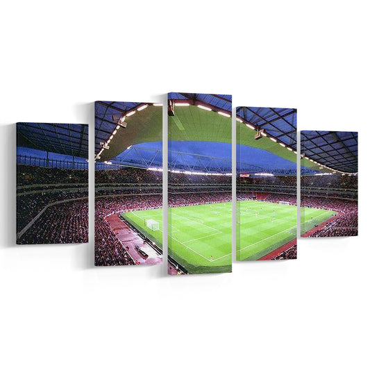Emirates Stadium, Stadium Canvas, Sport Art, Gift for him, 5 Panel, Large Canvas, Canvas Print Wall Art