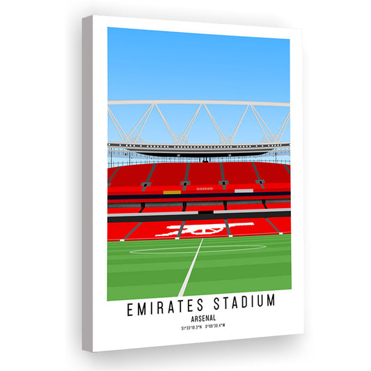 Emirates Stadium Artwork, Arsenal Stadium Football, Soccer Wall Art, Canvas Prints Wall Art, Man Cave Decor