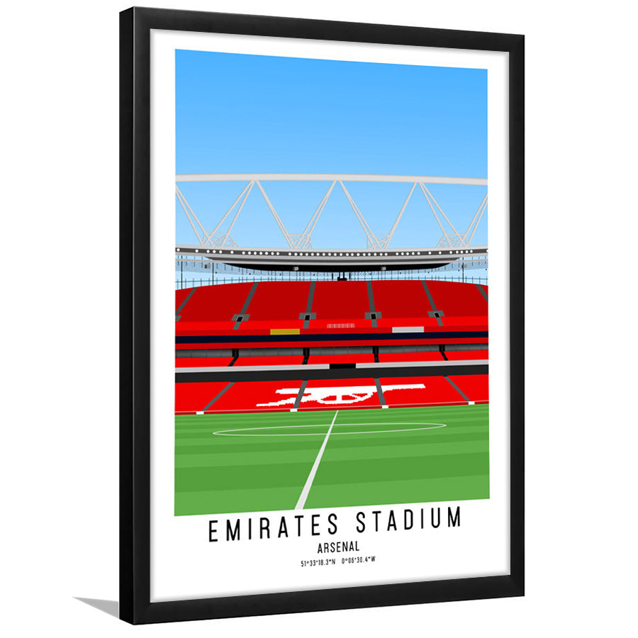 Emirates Stadium Artwork, Arsenal Stadium Football, Soccer Wall Art, Framed Art Prints Wall Decor