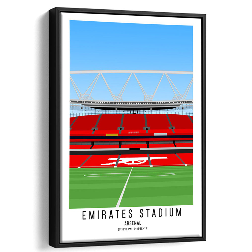 Emirates Stadium Artwork, Arsenal Stadium Football, Soccer Wall Art, Framed Canvas Prints Wall Art