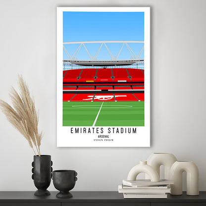 Emirates Stadium Artwork, Arsenal Stadium Football, Soccer Wall Art, Canvas Prints Wall Art, Man Cave Decor